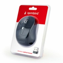 Schnurlose Mouse GEMBIRD MUSW-6B-01 Schwarz Schwarzweiß 1600 dpi