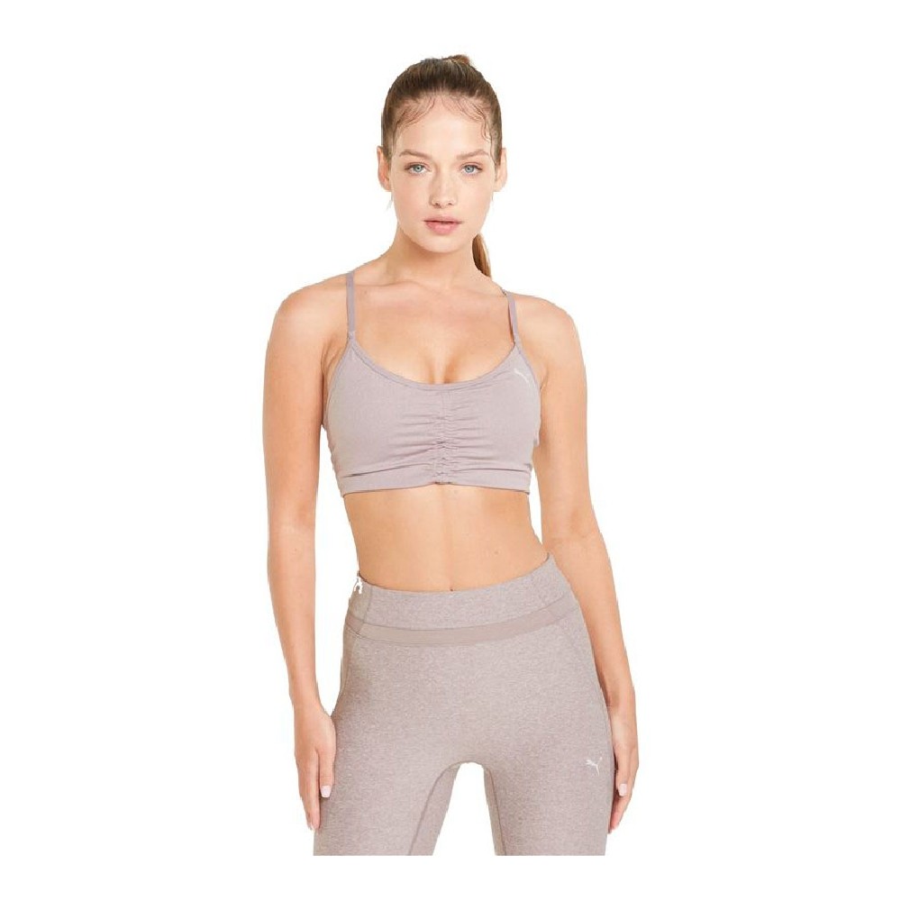 Soutien-gorge de Sport Puma Low Impact Studio Foundation Gris Mauve