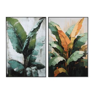 Leinwand Home ESPRIT grün Palmen Tropical 80 x 3,5 x 120 cm (2 Stück)