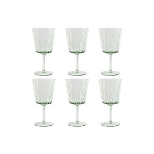 Set de Verres Home ESPRIT Vert Verre 285 ml 8,4 x 8,4 x 16,4 cm (6 Unités)