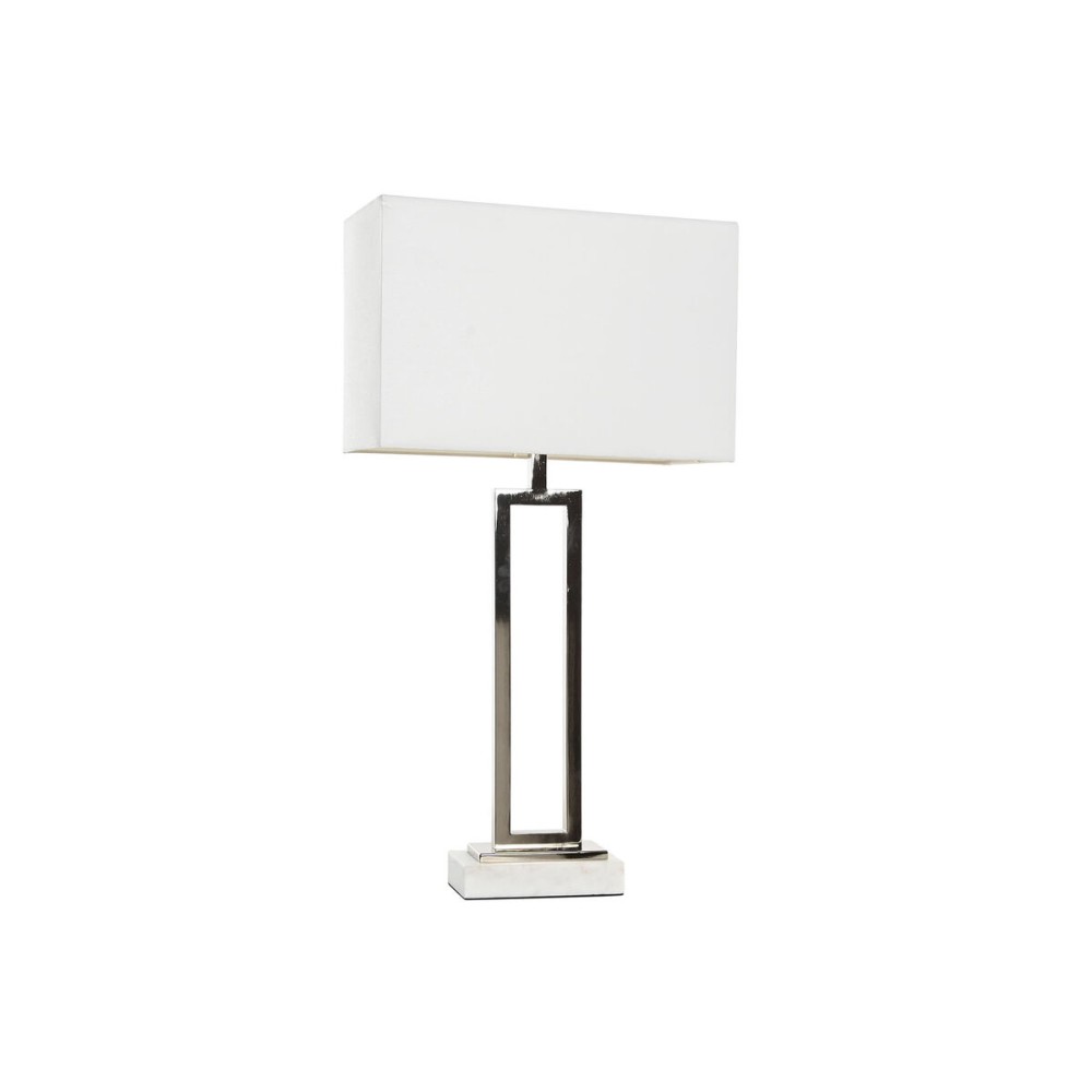 Tischlampe Home ESPRIT Weiß Silberfarben 50 W 220 V