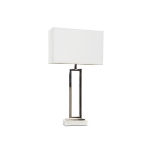 Tischlampe Home ESPRIT Weiß Silberfarben 50 W 220 V