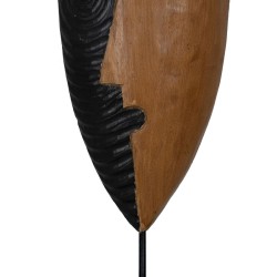 Decorative Figure Brown Mask 18 x 11 x 54 cm