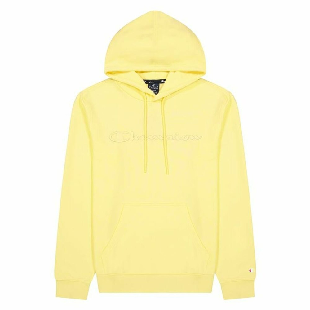 Sweat à capuche homme Champion Script Logo Hoodie M Jaune