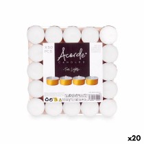 Kerzen-Set Acorde Tea Lights Weiß Gold (20 Stück)