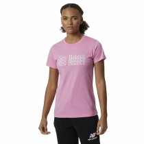 Women’s Short Sleeve T-Shirt New Balance Essentials Celebrate Pink