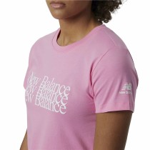 T-shirt à manches courtes femme New Balance Essentials Celebrate Rose