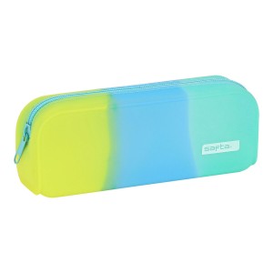 School Case Safta Blue Green Yellow (18.5 x 7.5 x 5.5 cm)