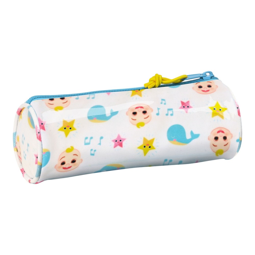 Cylindrical School Case CoComelon White Multicolour (20 x 7 x 7 cm)