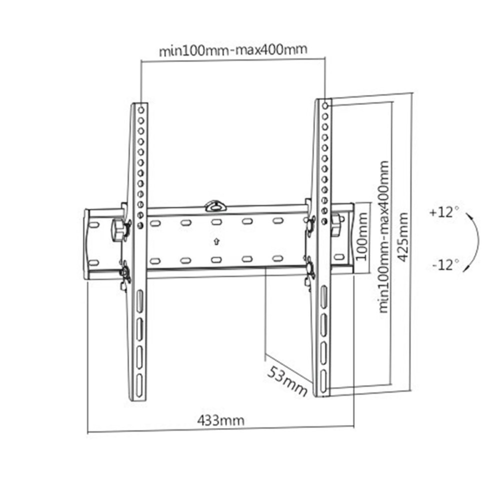 Support mural GEMBIRD WM-55T-02 32" 55" 40 kg