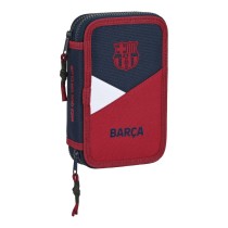 Plumier double F.C. Barcelona Corporativa Bleu Bordeaux 12.5 x 19.5 x 4 cm (28 Pièces)