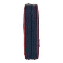 Plumier double F.C. Barcelona Corporativa Bleu Bordeaux 12.5 x 19.5 x 4 cm (28 Pièces)