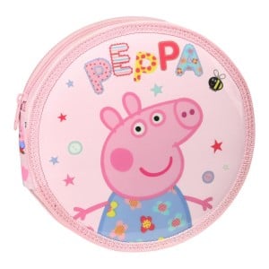 Pochette crayons Peppa Pig Having Fun Rond Rose (18 Pièces)