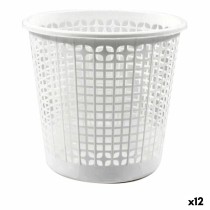 Corbeille à papier Dem Office Blanc (12 Unités) (ø 27 x 25,5 cm)