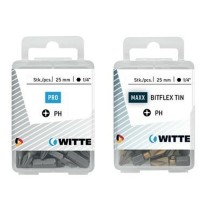 Bit set WITTE Phillips PH2 25 Units 25 Pieces