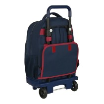 Cartable à roulettes F.C. Barcelona Corporativa Bleu Bordeaux (33 x 45 x 22 cm)