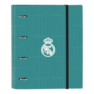 Reliure à anneaux Real Madrid C.F. Blanc Vert turquoise 27 x 32 x 3.5 cm (30 mm)