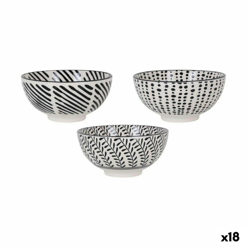 Bol pour Apéritifs Alfares Nomi Noir ø 15,5 x 7,7 cm 15 x 7,3 cm (18 Unités)