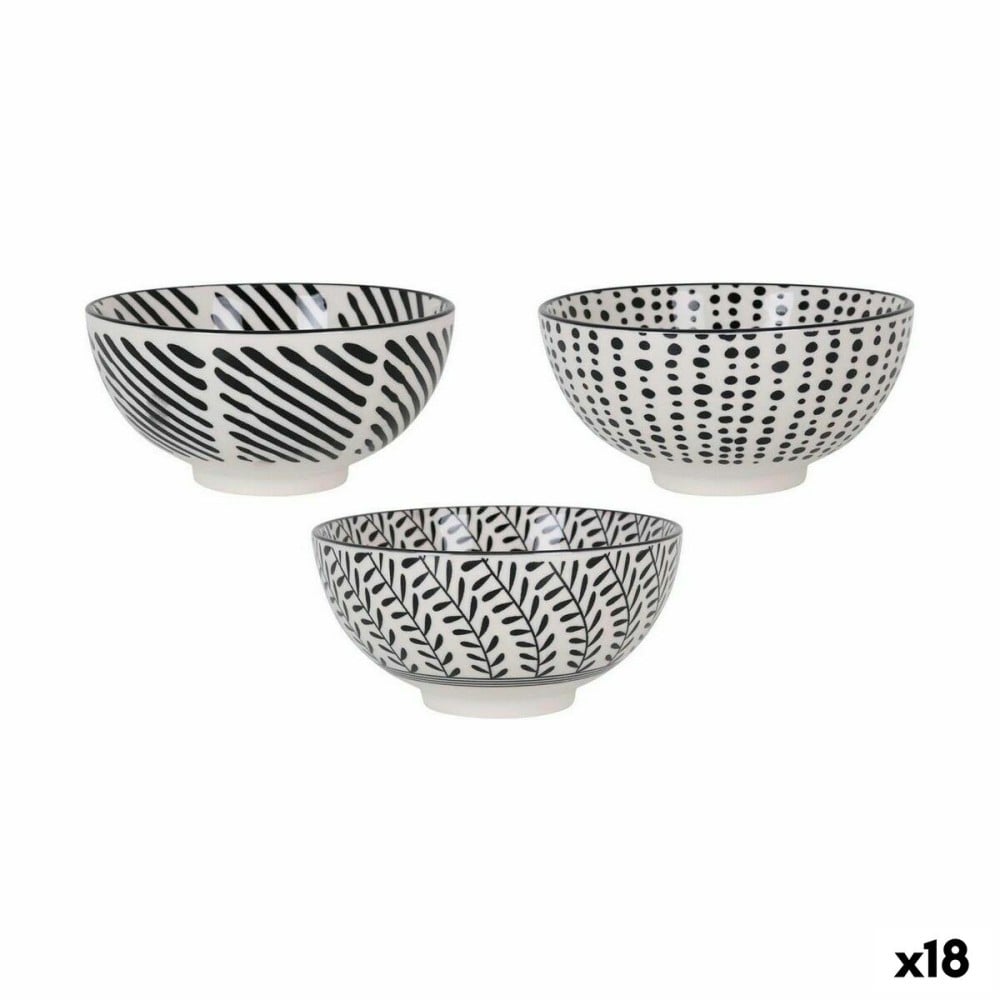 Schüssel für Vorspeisen Alfares Nomi Schwarz ø 15,5 x 7,7 cm 15 x 7,3 cm (18 Stück)