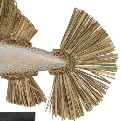 Deko-Figur Weiß Braun natürlich Fisch 70 x 12 x 53 cm