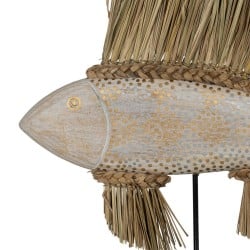 Deko-Figur Weiß Braun natürlich Fisch 70 x 12 x 53 cm