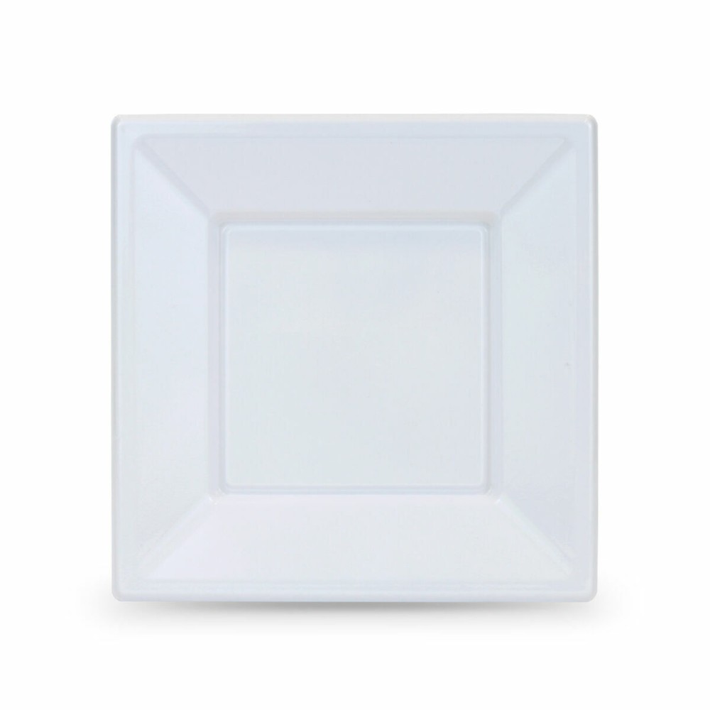Mehrweg-Teller-Set Algon karriert Kunststoff 18 x 18 x 1,5 cm (24 Stück)