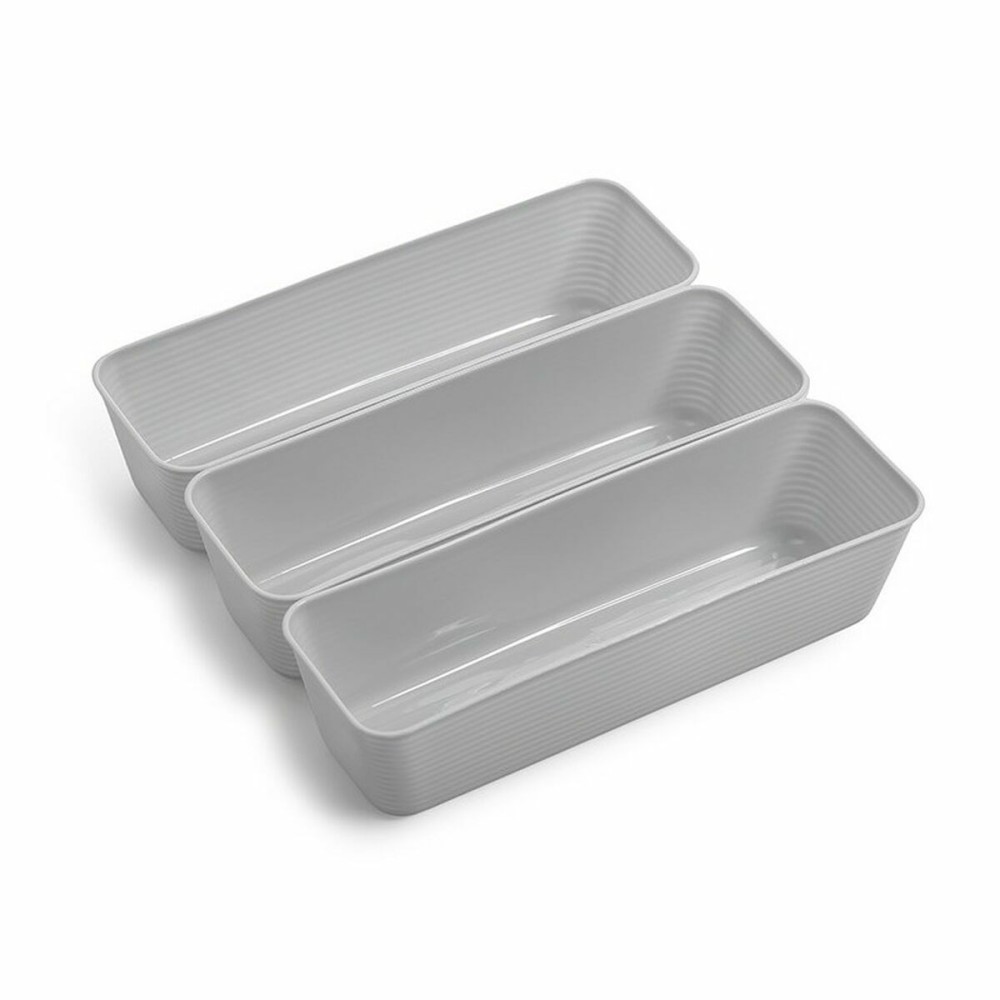 Organiseur de Tiroirs Dem Plastique Polyvalents (3 Pièces) (24 Unités)
