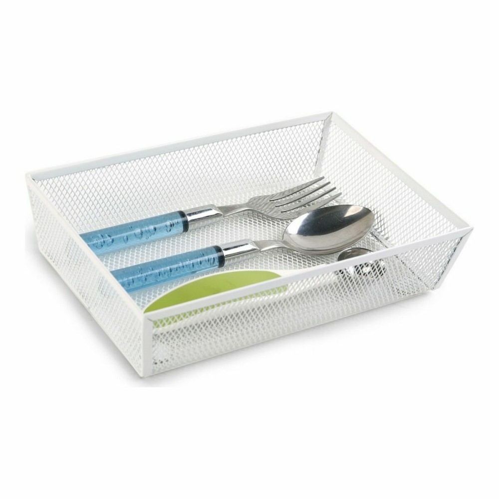 Besteckkasten Confortime Metall Weiß 21,8 x 15,24 x 5,2 cm (12 Stück)