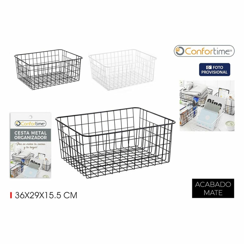 Panier Multi-usages Confortime 36 x 29 x 15,5 cm (12 Unités)