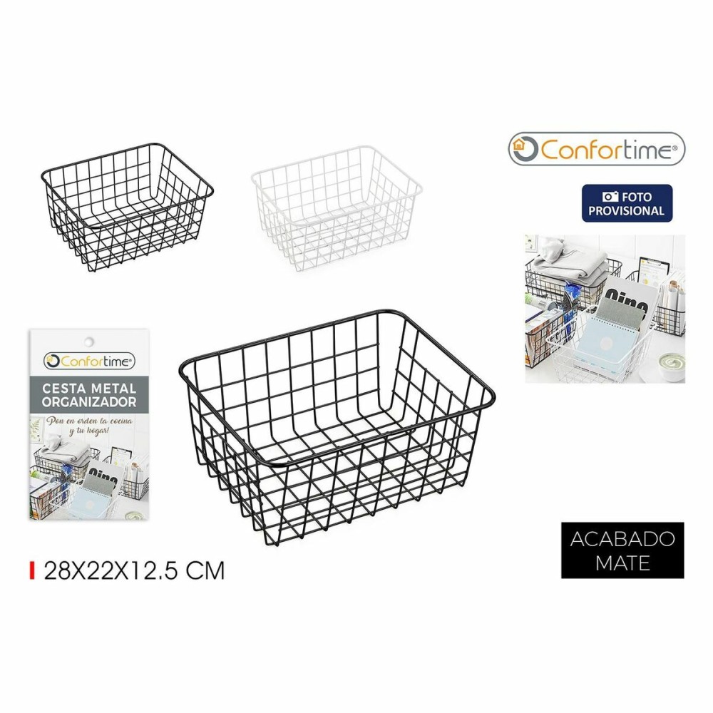 Multi-purpose basket Confortime 28 x 22 x 12,5 cm (12 Units)