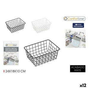 Panier Multi-usages Confortime 24 x 18 x 10 cm (12 Unités)