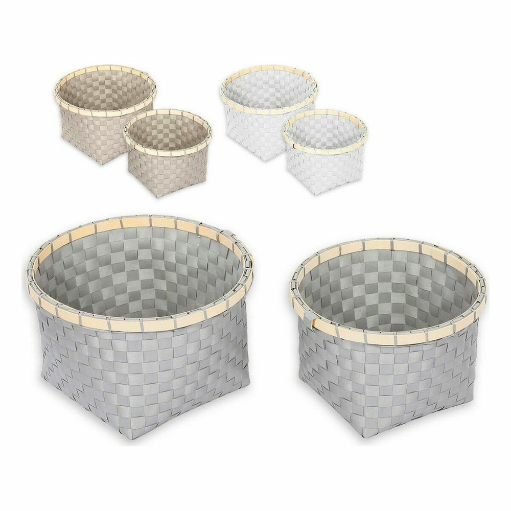 Panier Multi-usages Confortime Ronde 26 x 26 x 17 cm 2 Pièces (6 Unités)
