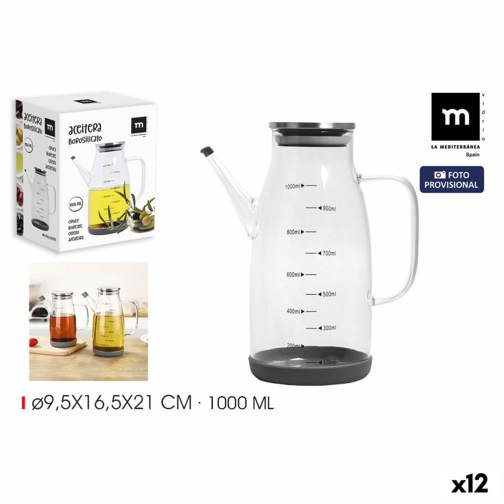 Ölfläschchen La Mediterránea Silikon Edelstahl 1 L (12 Stück)