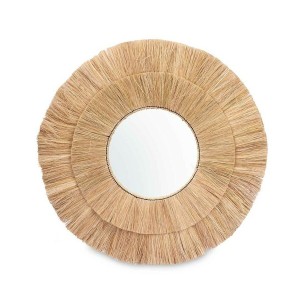 Miroir mural RI-6061 Marron 110 x 110 x 3 cm Cercle
