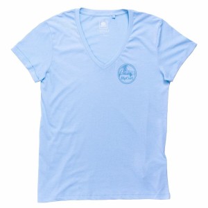 Damen Kurzarm-T-Shirt Rip Curl Re-entry Hellblau