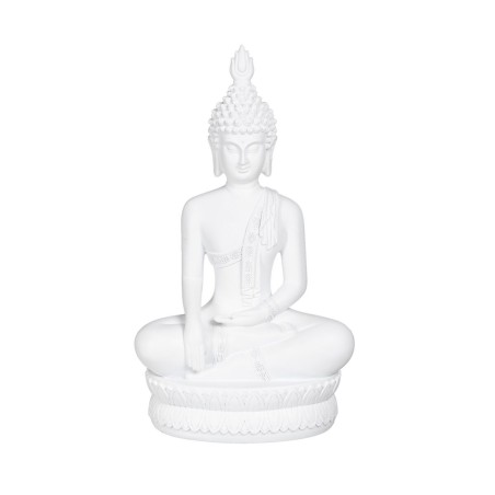 Deko-Figur Weiß Buddha 19,2 x 12 x 32,5 cm