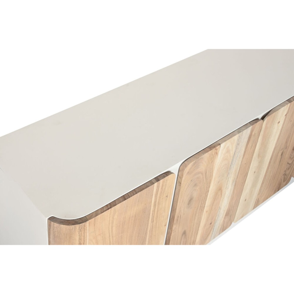 TV furniture Home ESPRIT White Natural 140 x 40 x 55 cm