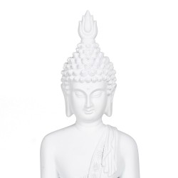 Deko-Figur Weiß Buddha 19,2 x 12 x 32,5 cm