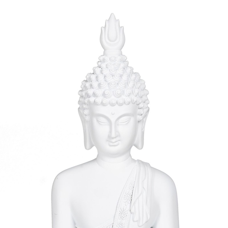 Decorative Figure White Buddha 19,2 x 12 x 32,5 cm