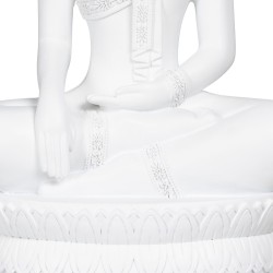 Deko-Figur Weiß Buddha 19,2 x 12 x 32,5 cm