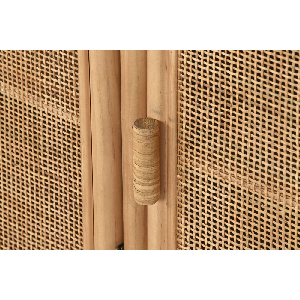 Sideboard Home ESPRIT Light brown Rattan Fir 120 x 40 x 65 cm