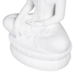 Deko-Figur Weiß Buddha 19,2 x 12 x 32,5 cm