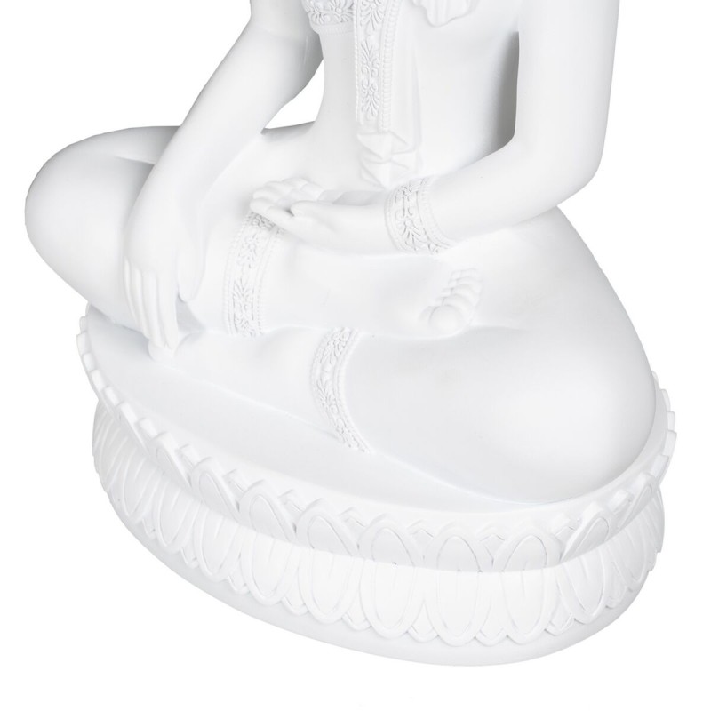 Decorative Figure White Buddha 19,2 x 12 x 32,5 cm