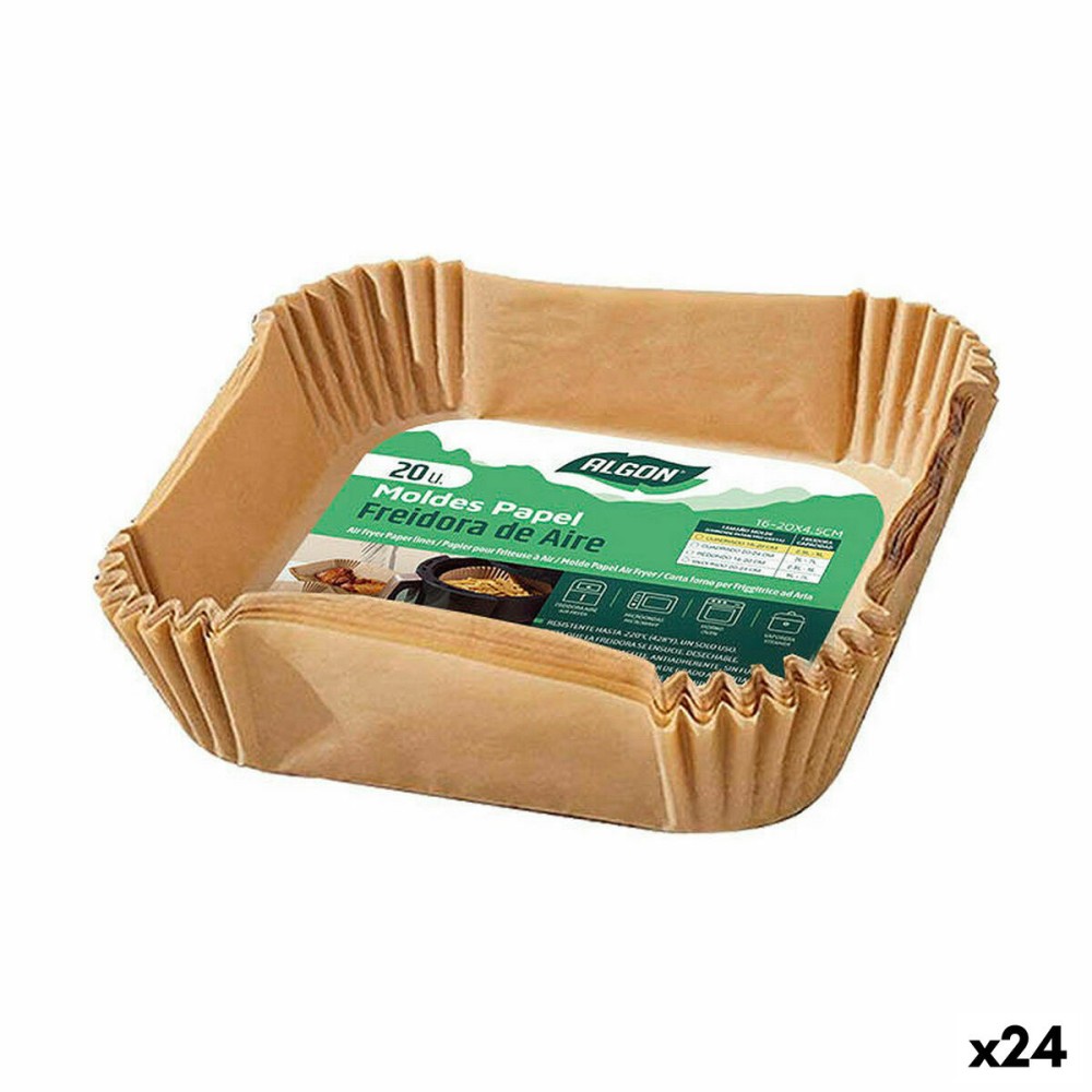 Papier pour friteuse à air Algon 20 cm Friteuse sans Huile (24 Unités)
