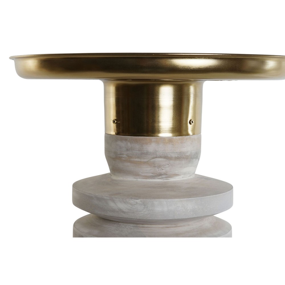 Beistelltisch Home ESPRIT Weiß Gold Holz Metall 41 x 41 x 53 cm