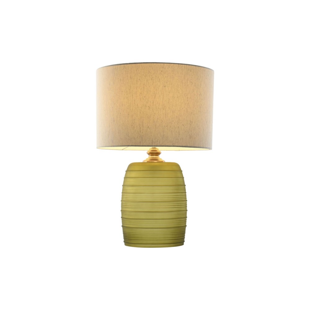 Lampe de bureau Home ESPRIT Vert Beige Doré Verre 50 W 220 V 38 x 38 x 57 cm