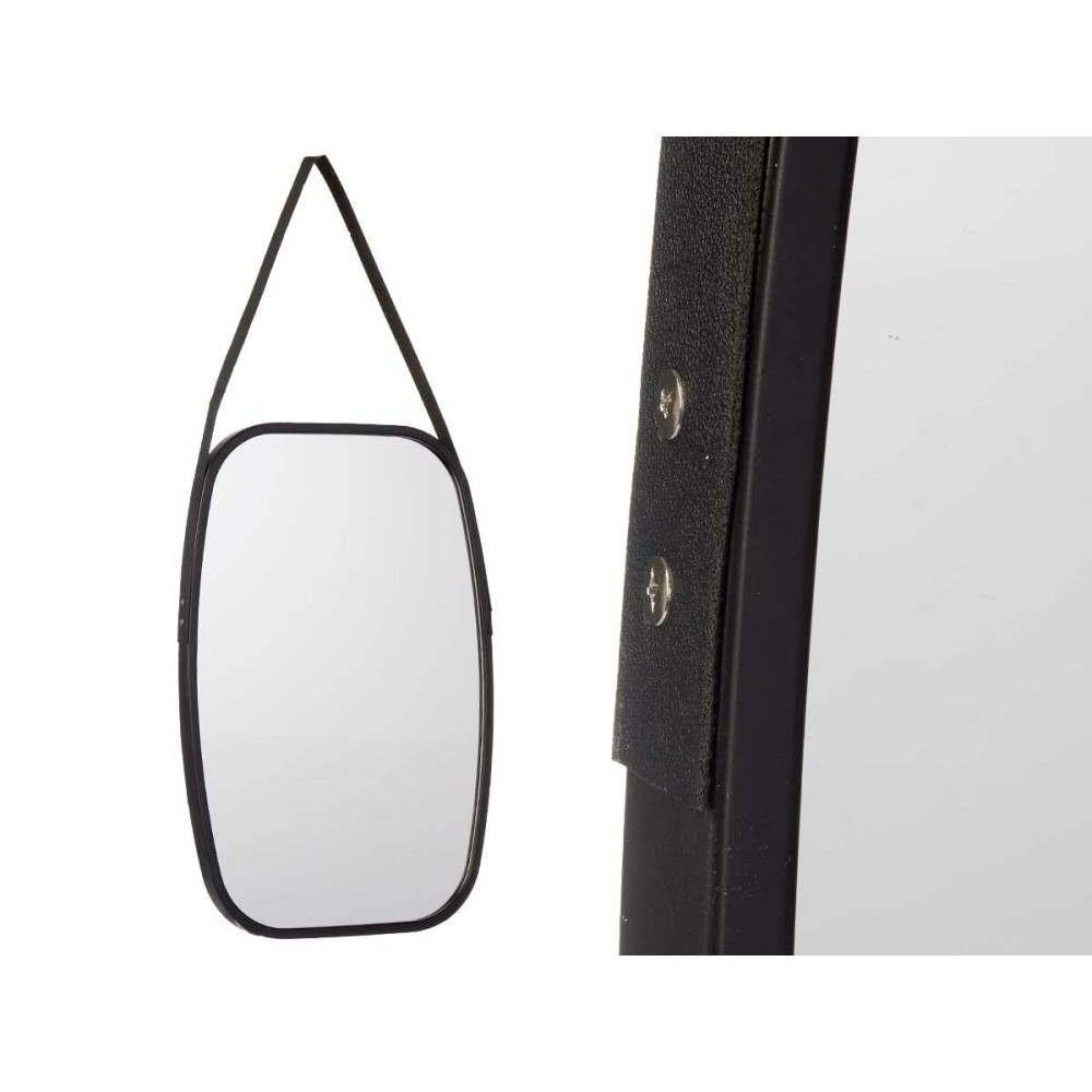 Wall mirror 1273 Black 43 x 65 x 3 cm Rectangular (4 Units)