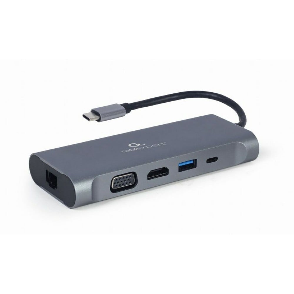 Hub USB-C GEMBIRD A-CM-COMBO7-01 Grau 100 W