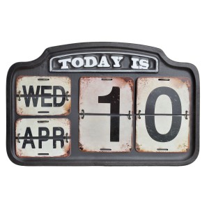 Calendar DKD Home Decor Metal 42 x 3,5 x 27 cm Black White