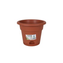 Blumentopf mit Unterteller Dem Greentime Braun 20 x 20 x 16 cm (12 Stück)